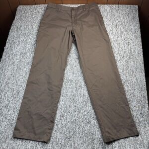 Cherokee Nano Tex Pants Mens 36x34 Fits 36x33 Casual Business Cotton Brown
